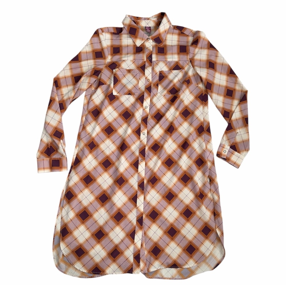 PrAna Plaid Flint Maxi Long Tunic